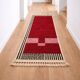 Handwoven natural wool hallway rug size 75*300 cm
