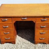 Vintage desk with double oak boxes