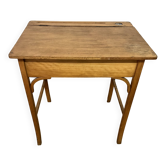 Rare Antique School Desk Art with Ink Well