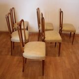 Set of 6 mid-century modern chairs, Italy, 1960s