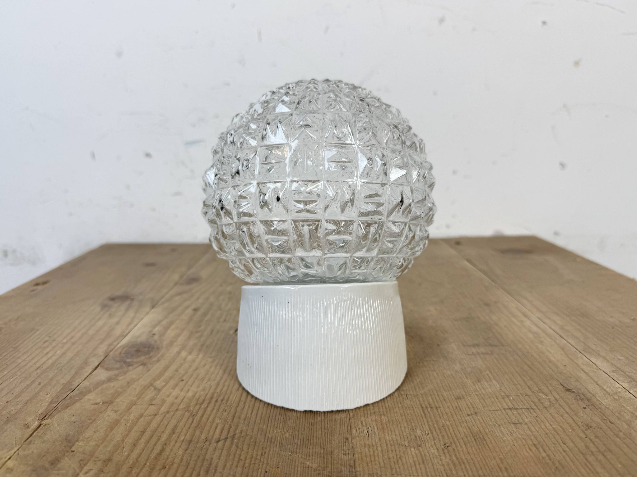 Vintage White Porcelain Wall Light, 1970s