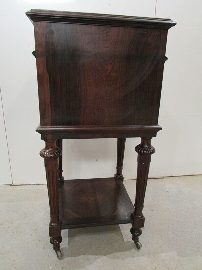 Rosewood bedside table in Louis XVI style