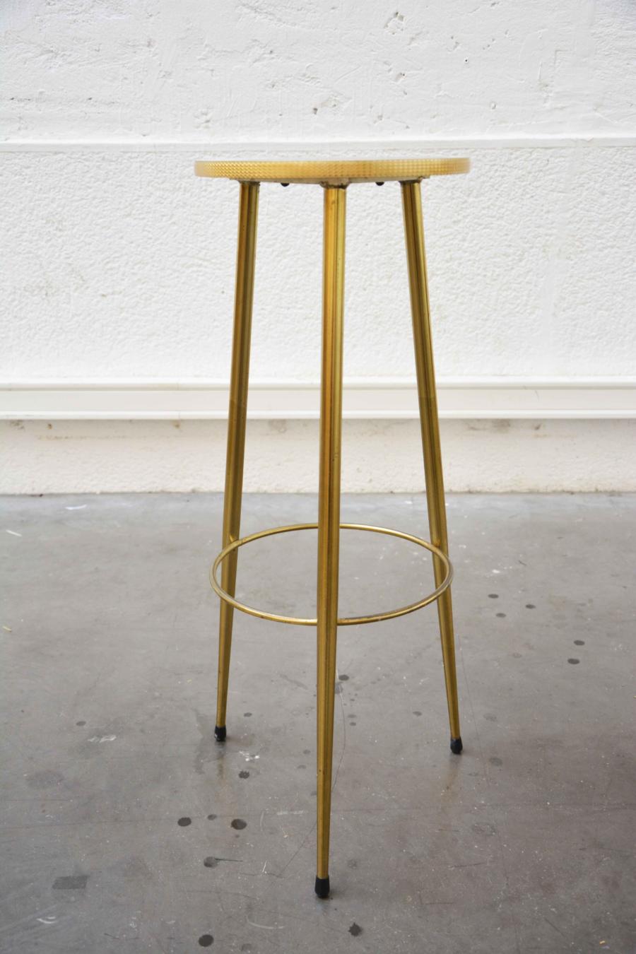 Retro bar gold and Brown and his stool