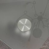 Wheeled glass coffee table
