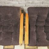 Pair of Yngve Ekström pine armchairs 1970