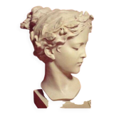 Magnificent art nouveau bust of a young woman by the sculptor, Van Vaerenbergh,