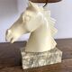 Alabaster horse head lamp, Italy