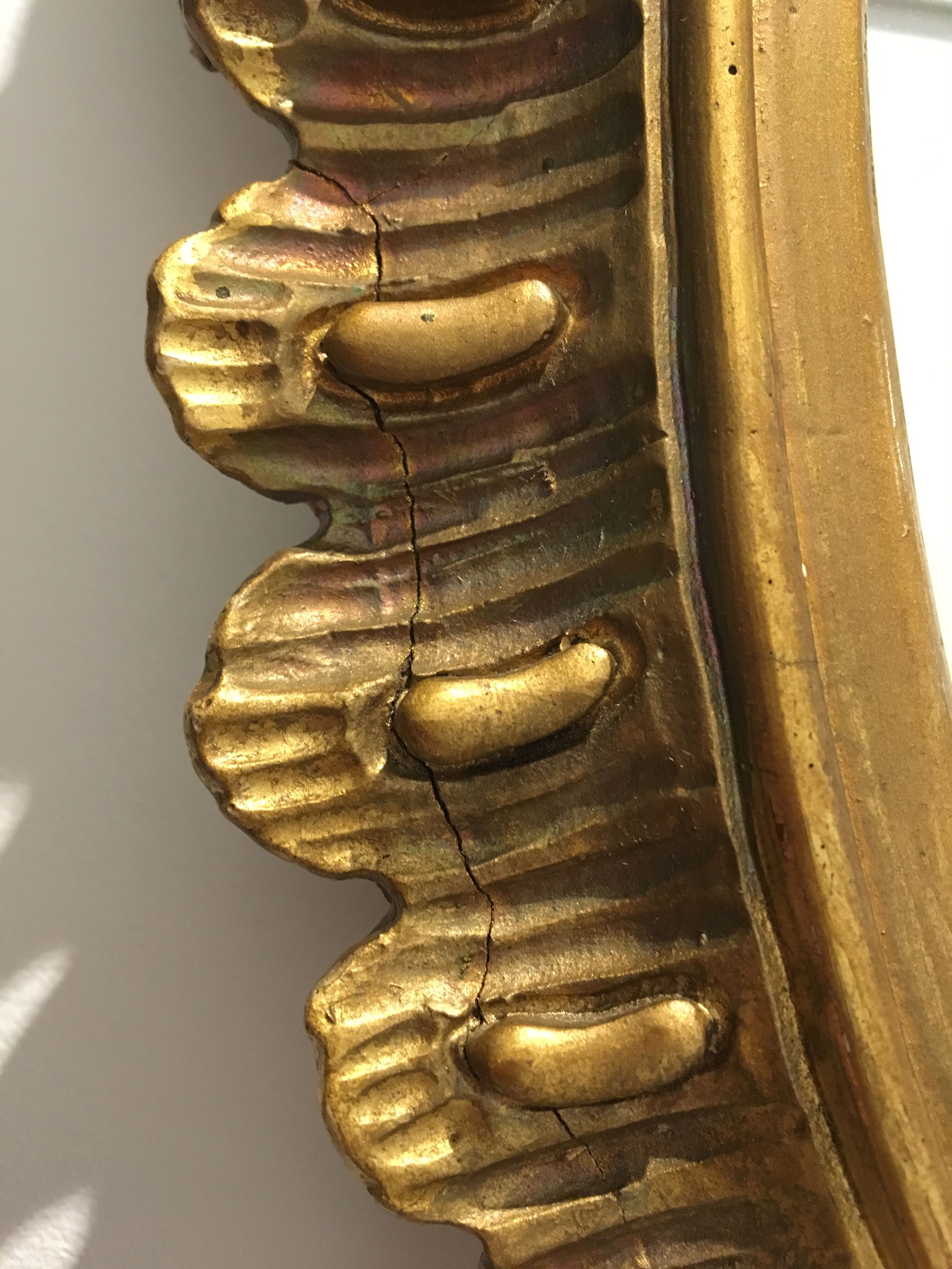 Baroque oval mirror 44 x 60cm