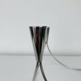 Vintage triple stainless steel candle holder