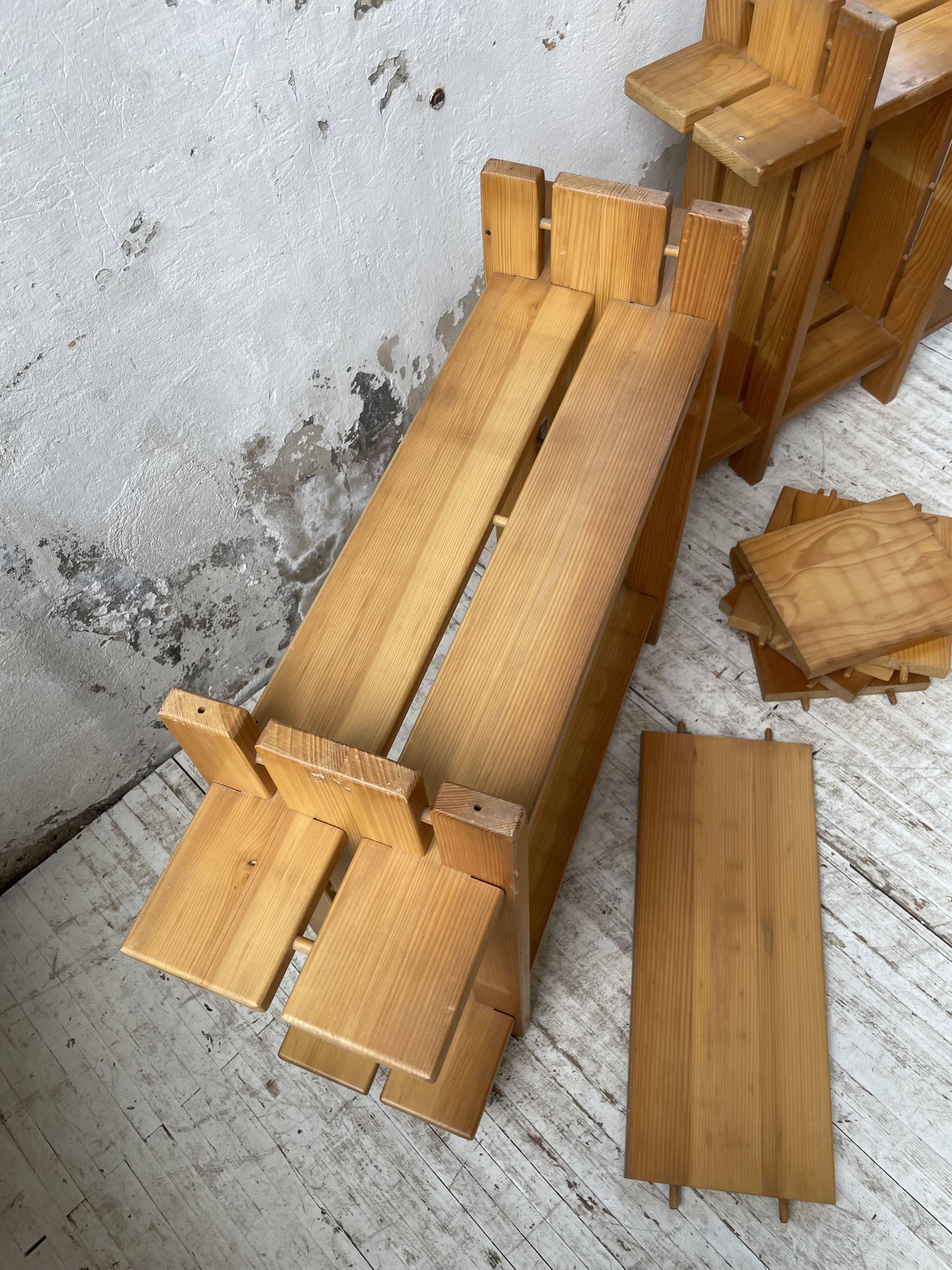 4 solid elm shelves Maison Regain