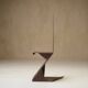 Postmodern sculptural chair in steel, Germany, 1980s