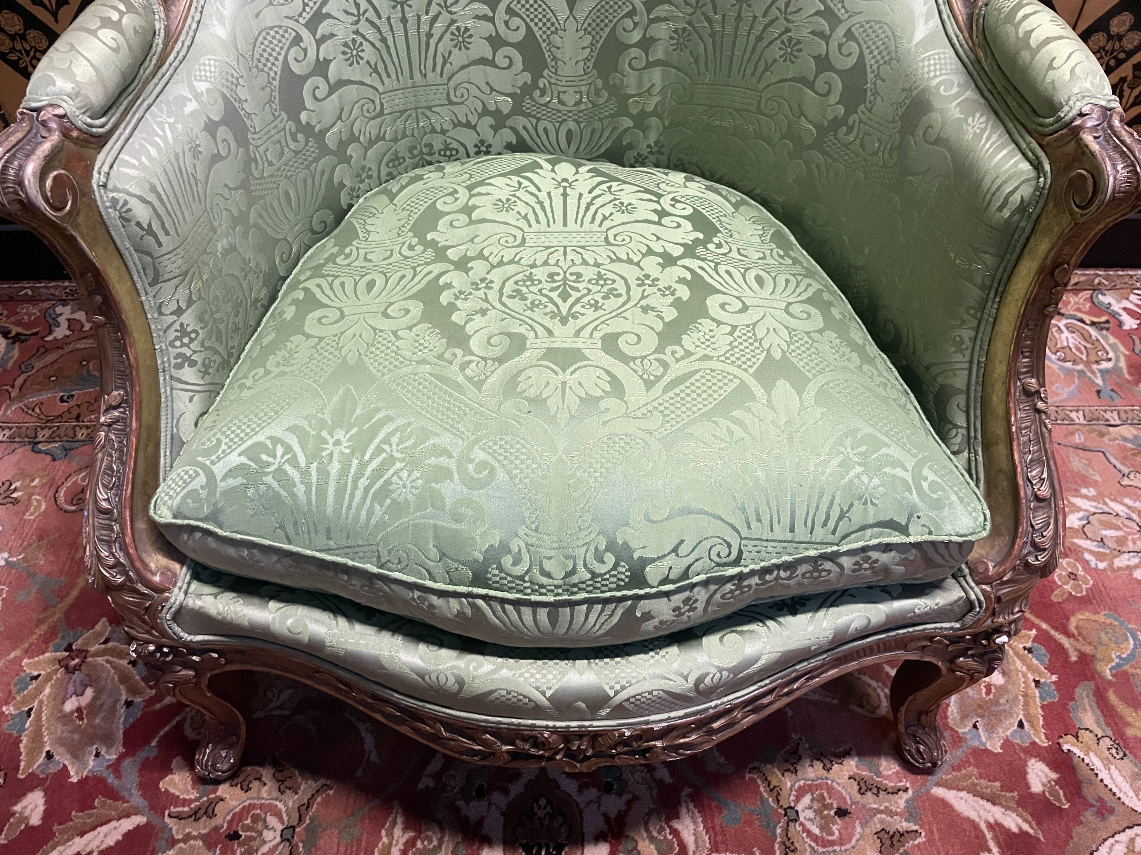 Louis XV golden eared armchair