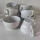 12 White Porcelain Cups