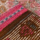 Soft Pink Turkish Vintage Runner Rug, 93x335Cm
