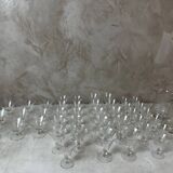 A lot of crystal glasses