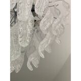 Contemporary leaflets murano glass chandelier in vintage style