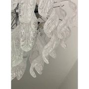 Contemporary leaflets murano glass chandelier in vintage style