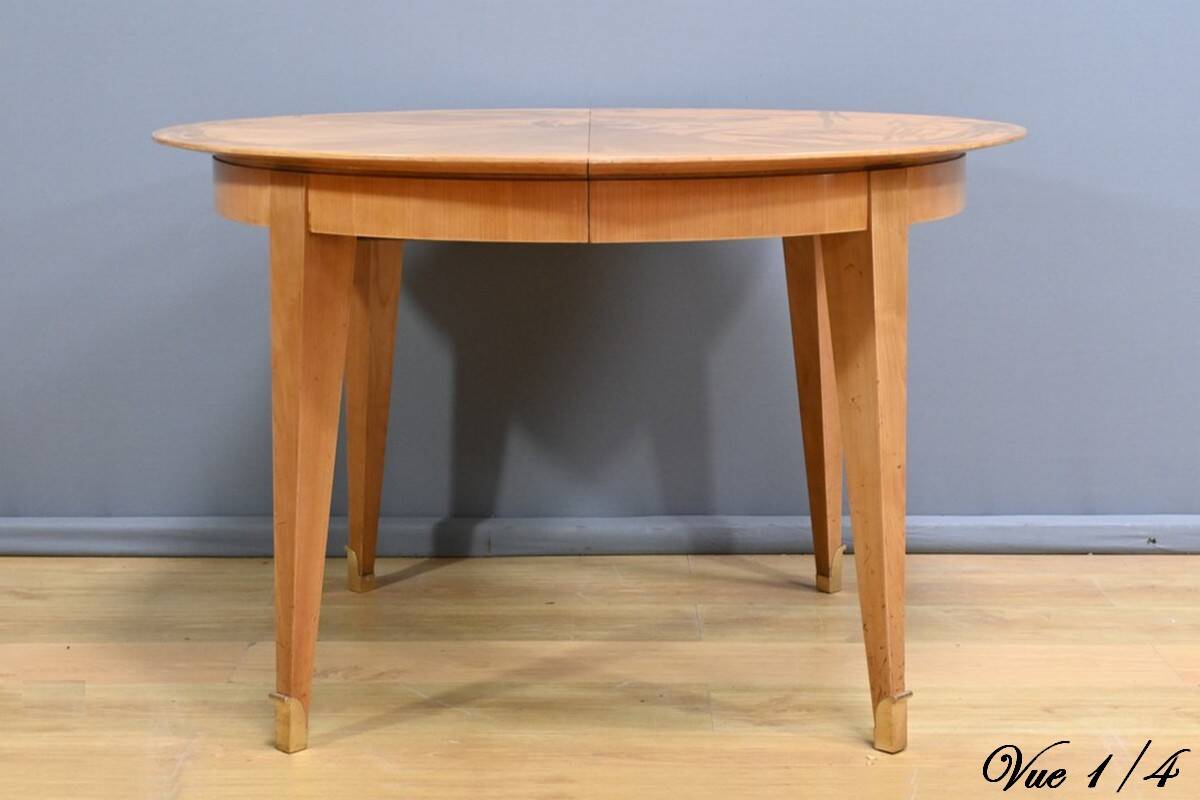 Table for 4 to 10 people in cherry wood – 1950
