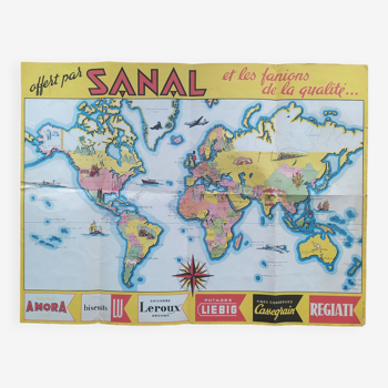 Carte du monde des épiceries Sanal