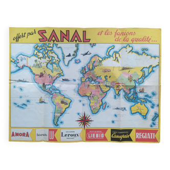 Carte du monde des épiceries Sanal