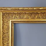 Old frame around 1850 wood - stucco, beaded interior edges, 52x48 hardwood 38x32 cm SB