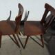 Lot of 4 wooden bistro chairs - 70s 80s 90s
