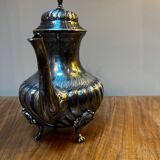 Silver-plated metal teapot