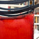 Vintage lamp in patinated black and red metal – Japanese spirit