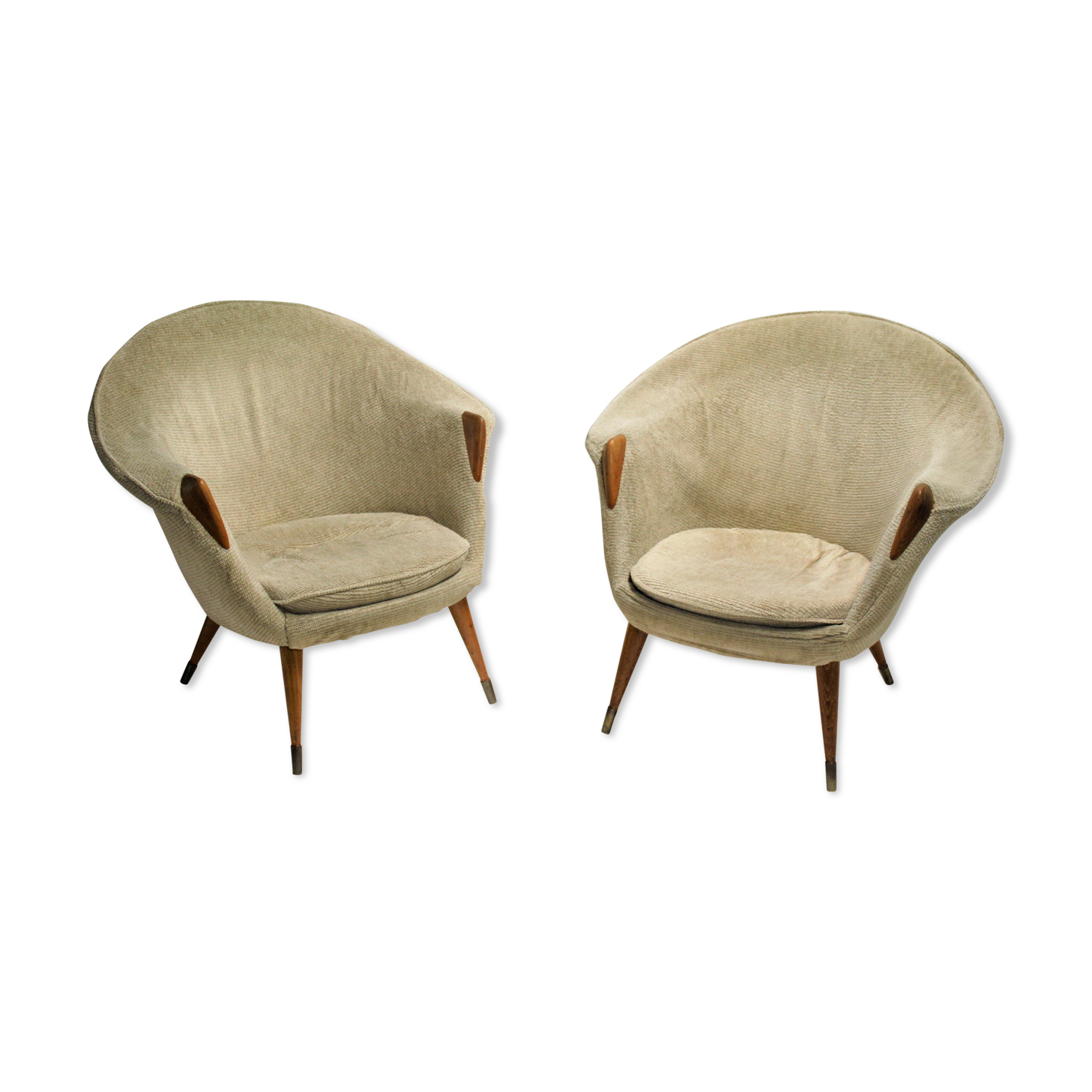 Paire de fauteuils cocktails vintage, années 1960