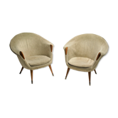 Paire de fauteuils cocktails vintage, années 1960