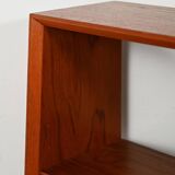 Small Scandinavian teak bookshelf with adjustable shelves