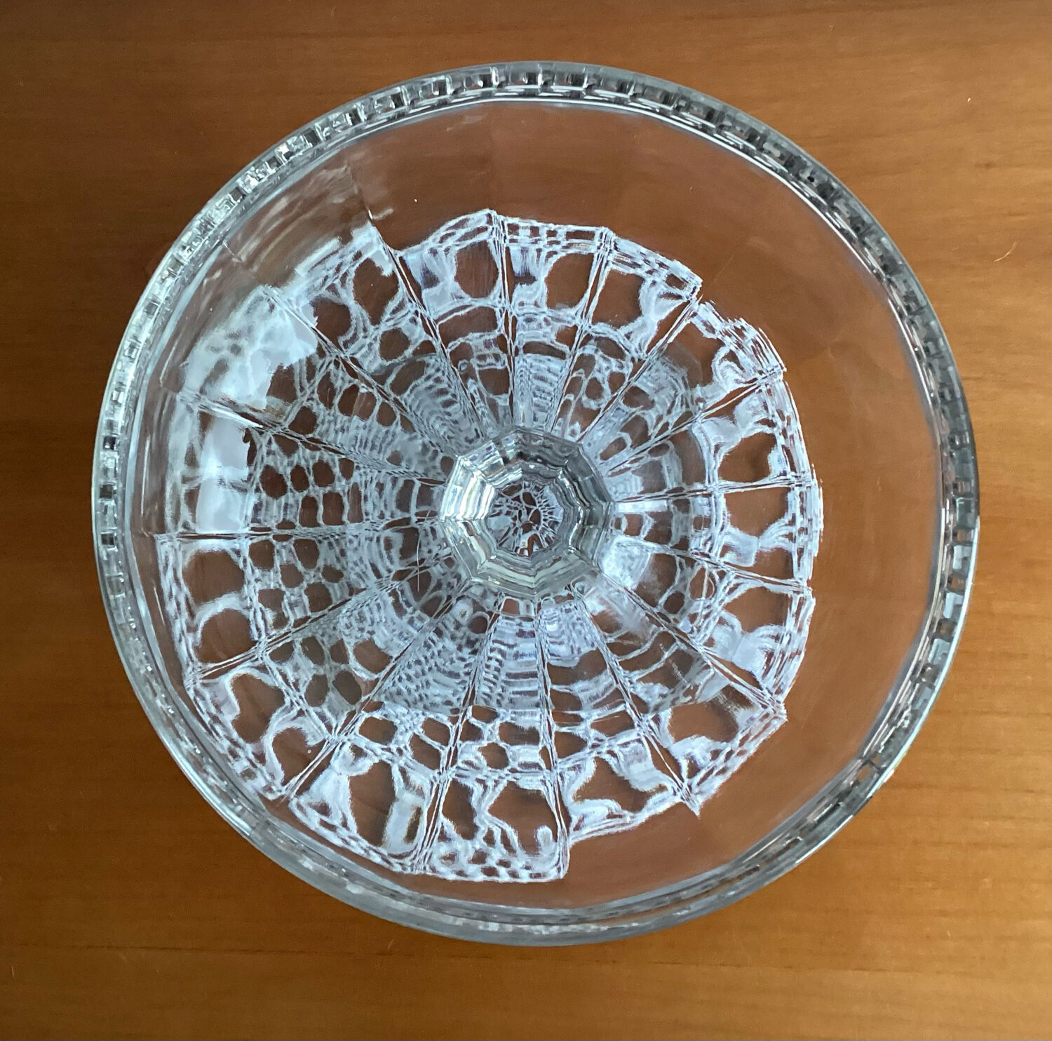 Standing cut square glass base