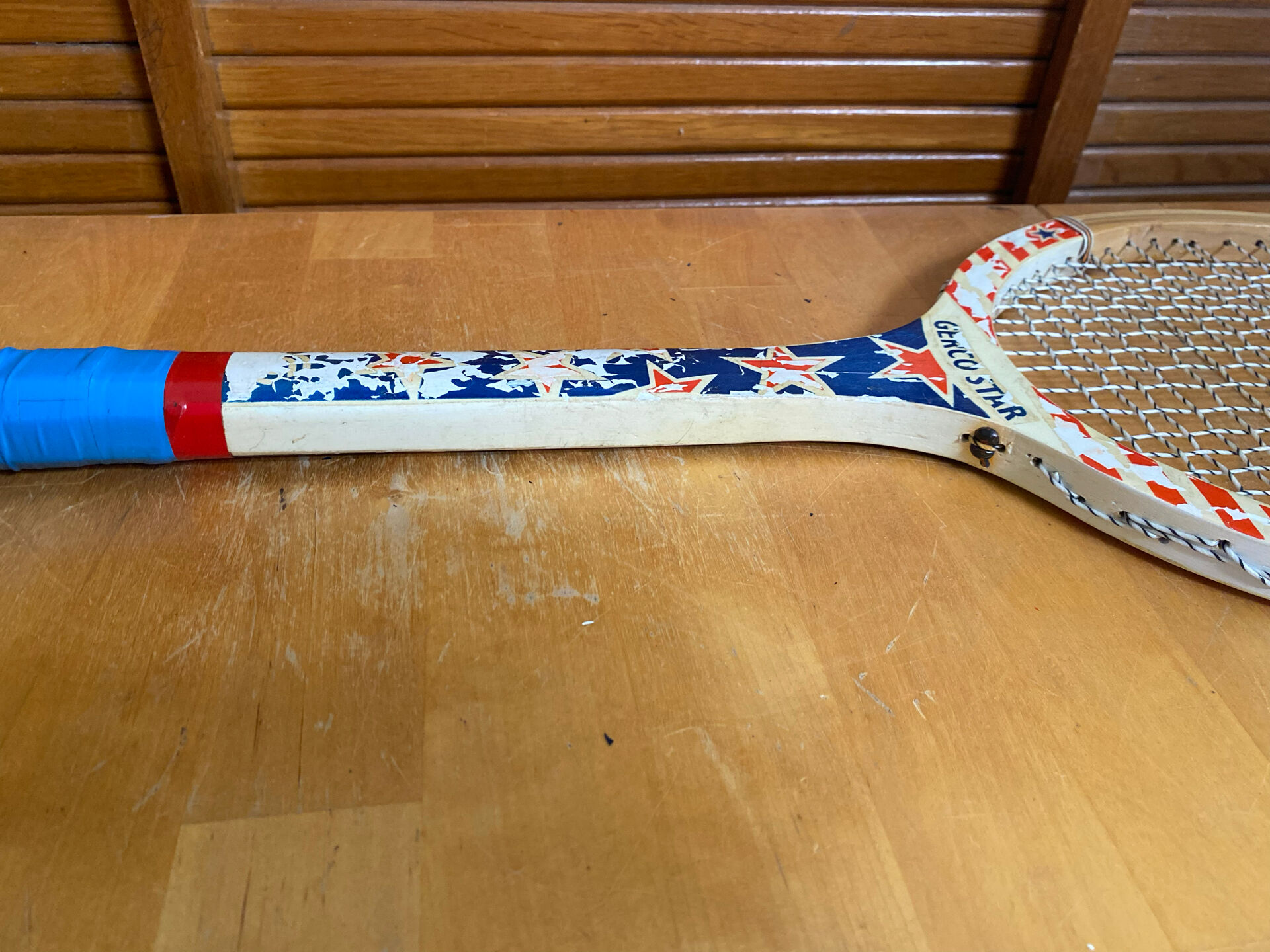 Vintage gerco star wooden tennis racket sport