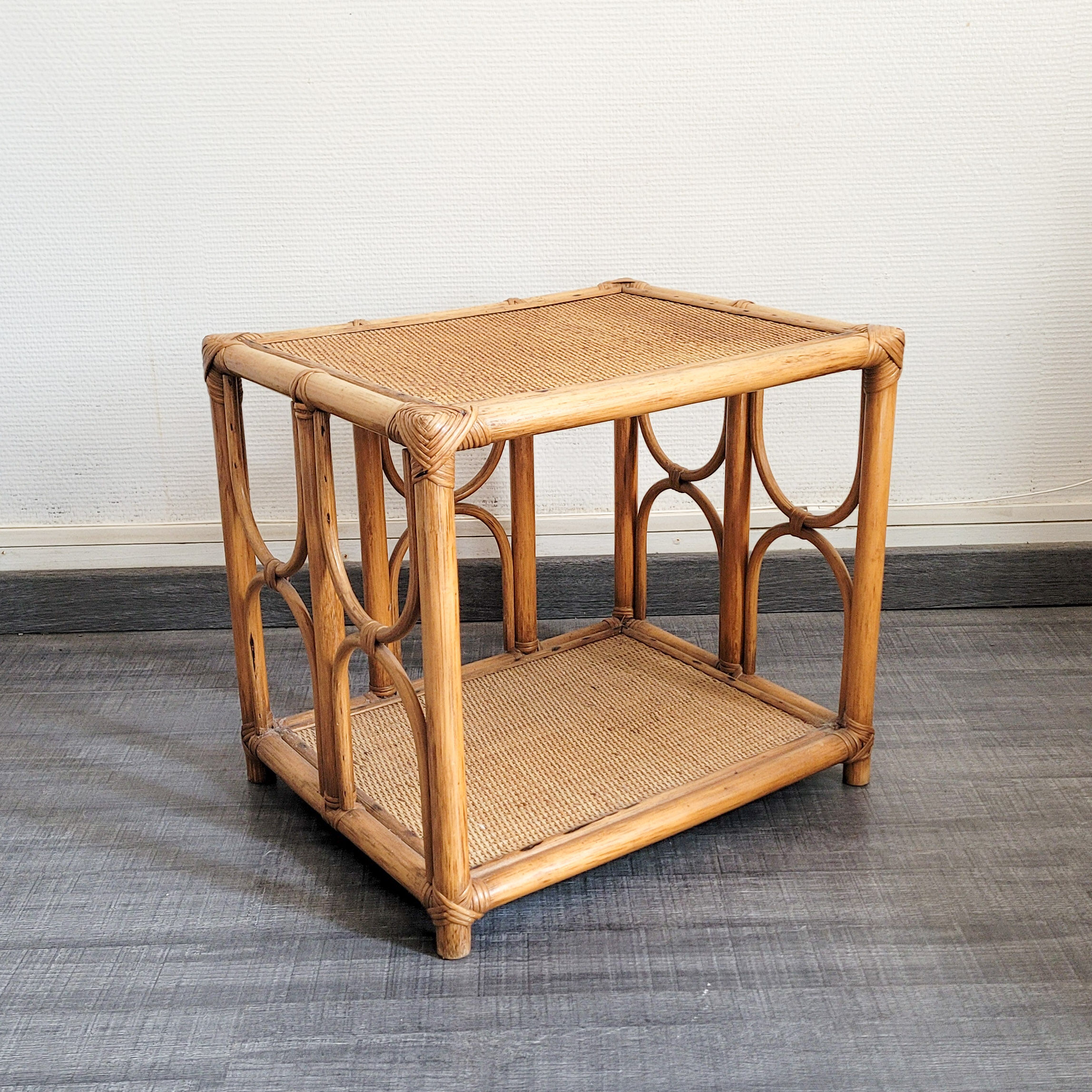 Vintage rattan coffee table