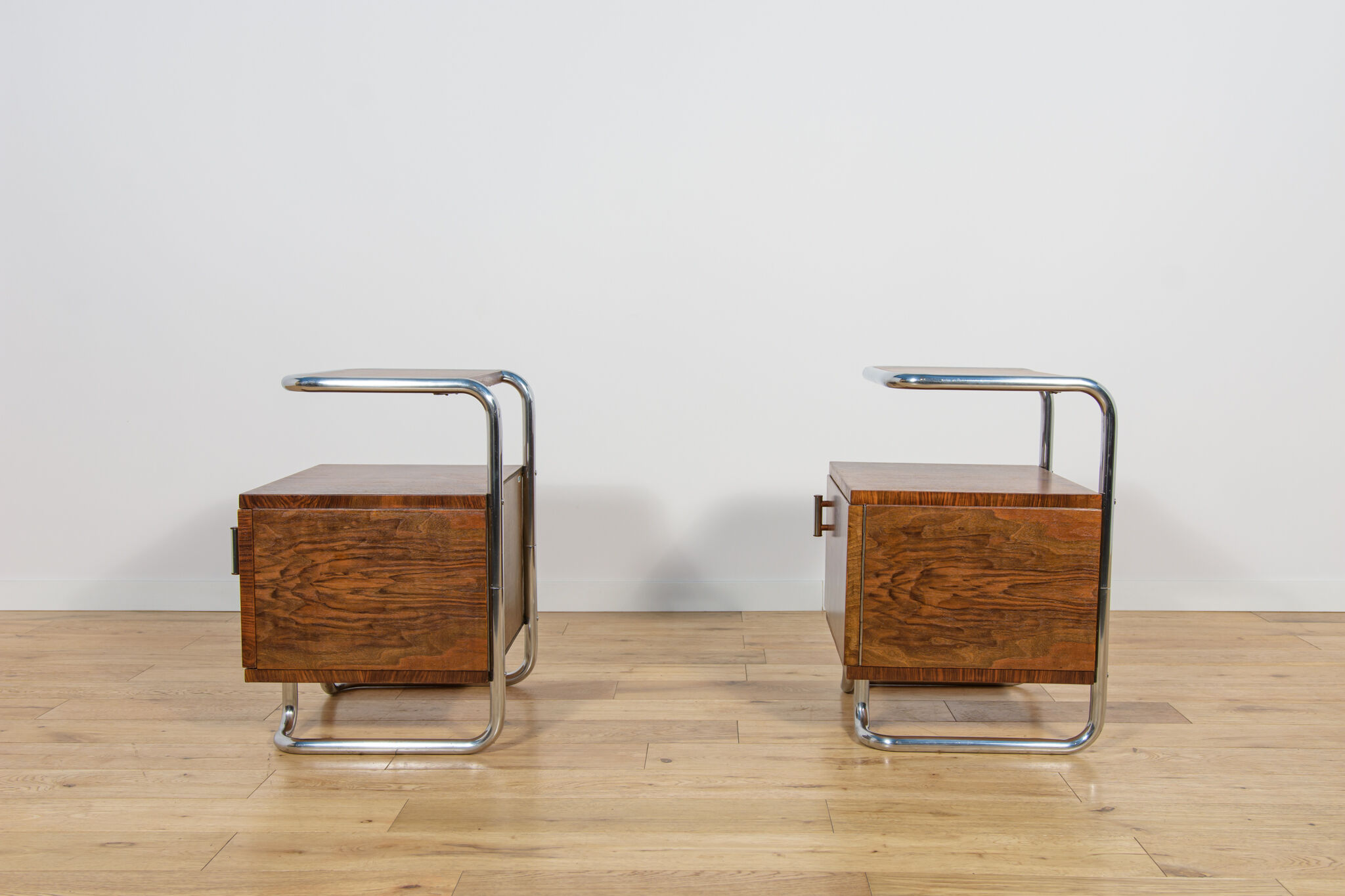 Mid-century nightstands Bauhaus from Mücke-Melder, 1930s, Czechoslovakia, set of 2