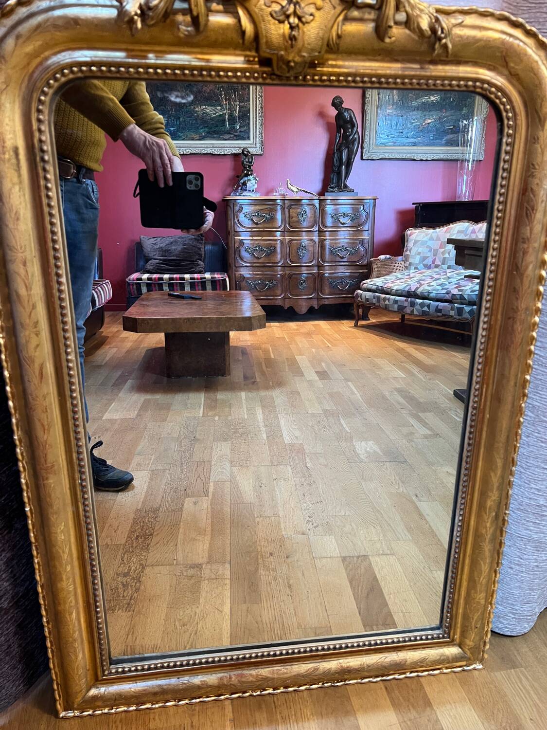 Golden Louis Philippe mirror