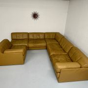 Large modular corner sofa De Sede DS-76, 6 vintage leather modules