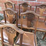 Suite of 6 Art Deco-era chairs