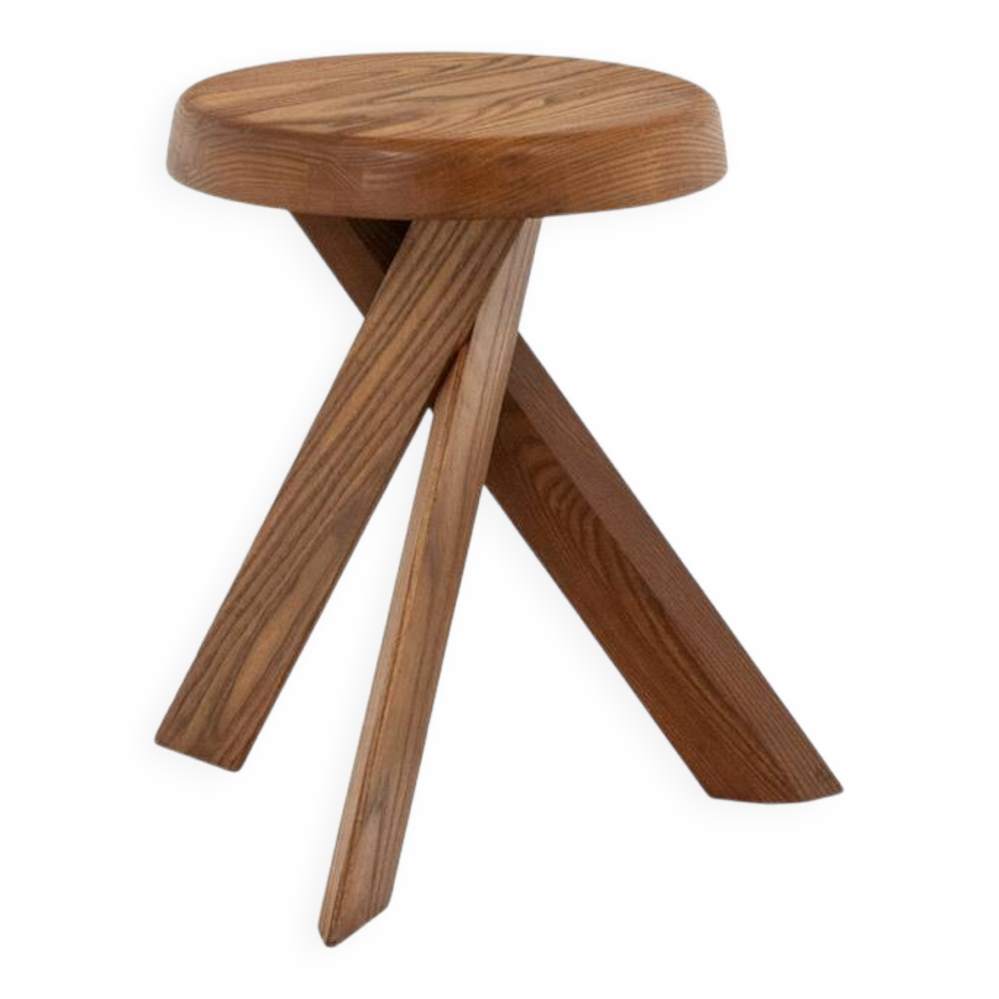 Pierre Chapo. Tabouret modèle S31 en orme naturel. Années 1980