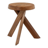 Pierre Chapo. Tabouret modèle S31 en orme naturel. Années 1980