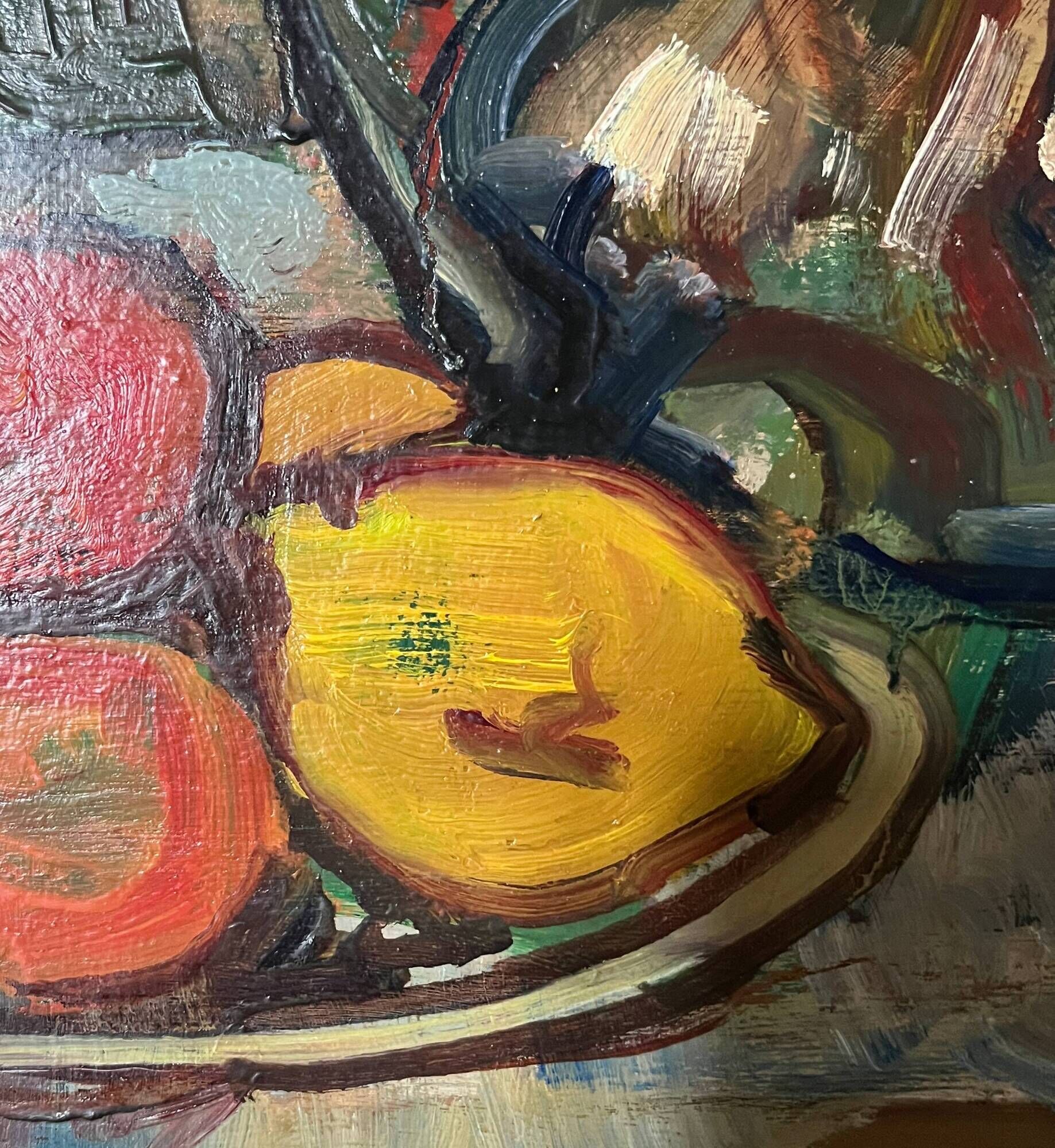 HST painting Jean RENAUT (1905-1979) "Still life with oranges and lemons" frame