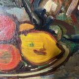 HST painting Jean RENAUT (1905-1979) "Still life with oranges and lemons" frame