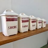 Set of 5 pink spice pots