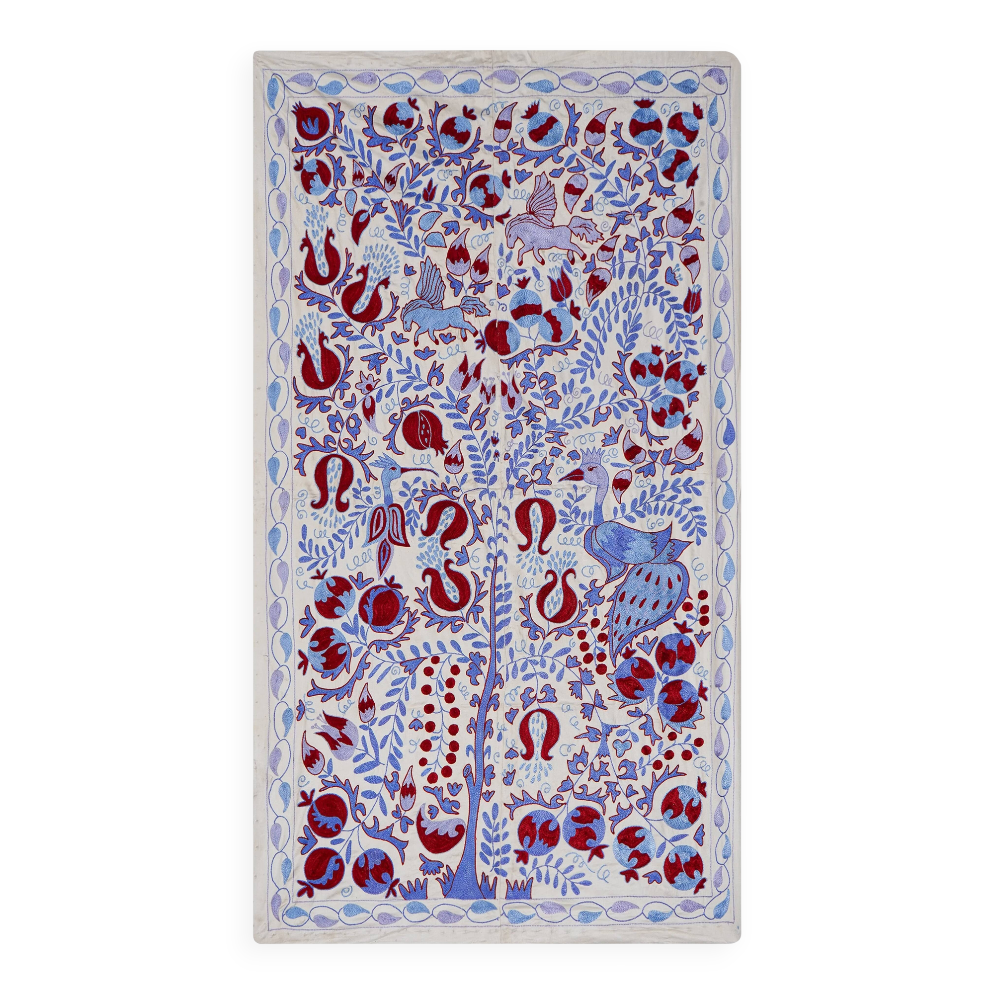 Hand-knotted rug, vintage Turkish rug 107x183 cm