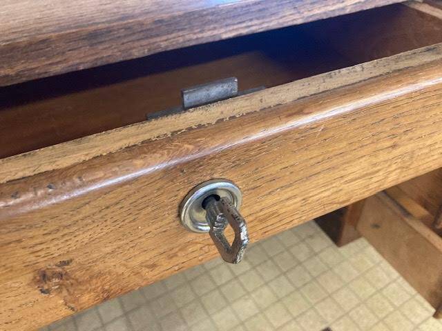 Old wooden desk