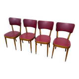 Set of 4 Baumann vinyl bistro chairs