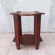 Art Deco side table in solid oak