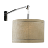 1950s extendible wall lamp with fiberglass shade, Italy