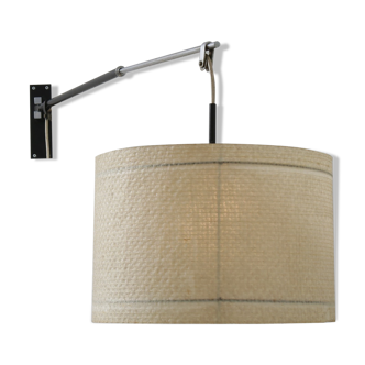 Extensible wall lamp from the 1950s with a fibreglass shade, Italy.