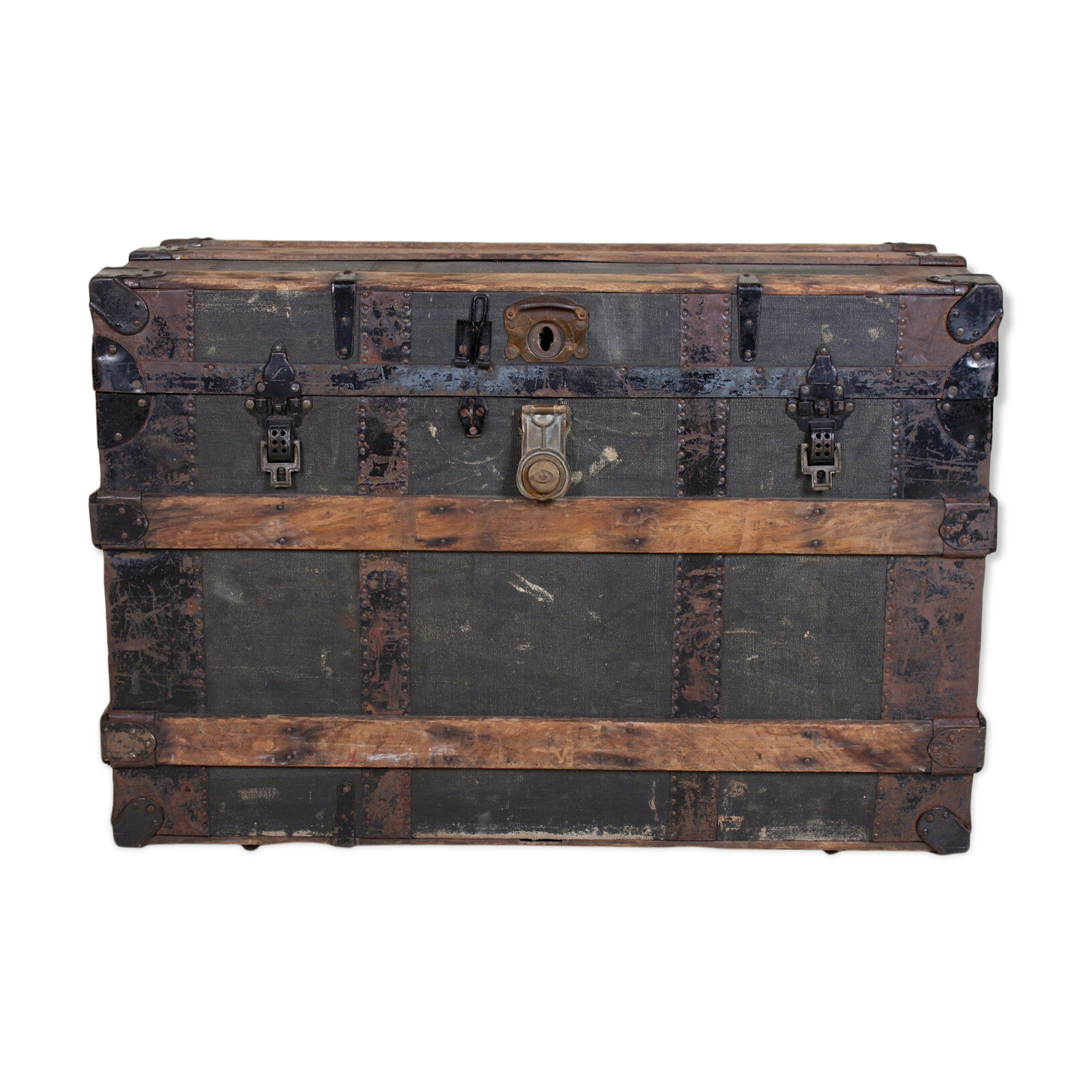 Antique vintage wooden chest